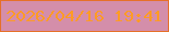文字の大きさ：5、枠の色：e67029、背景の色：d48eaa、文字の色：fe9b25 無料ブログパーツのブログ時計