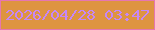 文字の大きさ：5、枠の色：e676b1、背景の色：de9441、文字の色：c687f6 無料ブログパーツのブログ時計