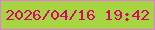 文字の大きさ：2、枠の色：e677e9、背景の色：a7d541、文字の色：d5066d 無料ブログパーツのブログ時計