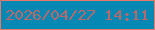 文字の大きさ：3、枠の色：e6796a、背景の色：0588b4、文字の色：b6696b 無料ブログパーツのブログ時計