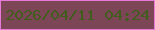 文字の大きさ：5、枠の色：e67ad8、背景の色：7d4657、文字の色：405d1e 無料ブログパーツのブログ時計