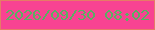文字の大きさ：3、枠の色：e67b66、背景の色：f84392、文字の色：5ab063 無料ブログパーツのブログ時計