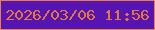 文字の大きさ：1、枠の色：e67f49、背景の色：5614b2、文字の色：e6773c 無料ブログパーツのブログ時計