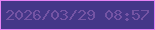 文字の大きさ：2、枠の色：e683f4、背景の色：453788、文字の色：7454a4 無料ブログパーツのブログ時計