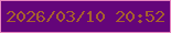 文字の大きさ：3、枠の色：e686c0、背景の色：64057a、文字の色：a6602e 無料ブログパーツのブログ時計