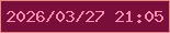 文字の大きさ：3、枠の色：e68984、背景の色：780e39、文字の色：f989ae 無料ブログパーツのブログ時計
