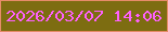 文字の大きさ：1、枠の色：e68c69、背景の色：7d6d11、文字の色：ff60fd 無料ブログパーツのブログ時計