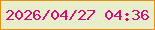 文字の大きさ：4、枠の色：e68e15、背景の色：e8edcb、文字の色：d20e79 無料ブログパーツのブログ時計
