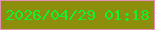 文字の大きさ：5、枠の色：e68fb5、背景の色：8d8f0c、文字の色：13f034 無料ブログパーツのブログ時計