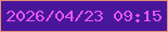 文字の大きさ：2、枠の色：e69275、背景の色：48169b、文字の色：e856f0 無料ブログパーツのブログ時計