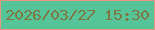 文字の大きさ：1、枠の色：e69682、背景の色：55c499、文字の色：7e7742 無料ブログパーツのブログ時計