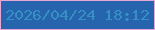 文字の大きさ：1、枠の色：e6a6d6、背景の色：2764ae、文字の色：3690c3 無料ブログパーツのブログ時計
