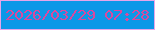 文字の大きさ：5、枠の色：e6a6ea、背景の色：0c98e7、文字の色：d8499f 無料ブログパーツのブログ時計