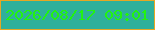 文字の大きさ：4、枠の色：e6a724、背景の色：2fb09b、文字の色：22f310 無料ブログパーツのブログ時計