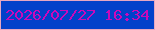 文字の大きさ：4、枠の色：e6a7c2、背景の色：0341ca、文字の色：ca09b9 無料ブログパーツのブログ時計