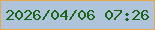 文字の大きさ：3、枠の色：e6a84d、背景の色：afc4da、文字の色：1a6518 無料ブログパーツのブログ時計