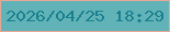 文字の大きさ：5、枠の色：e6a894、背景の色：61b3b7、文字の色：1a808f 無料ブログパーツのブログ時計