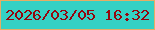 文字の大きさ：4、枠の色：e6ad64、背景の色：34d1c4、文字の色：95050d 無料ブログパーツのブログ時計