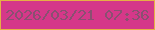 文字の大きさ：4、枠の色：e6b045、背景の色：d53889、文字の色：8a5071 無料ブログパーツのブログ時計