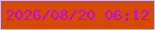 文字の大きさ：2、枠の色：e6b5df、背景の色：d74a02、文字の色：bc0be6 無料ブログパーツのブログ時計