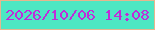 文字の大きさ：5、枠の色：e6b68e、背景の色：4de7c3、文字の色：c02cd9 無料ブログパーツのブログ時計
