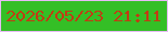 文字の大きさ：4、枠の色：e6bbf5、背景の色：34bf26、文字の色：c03d13 無料ブログパーツのブログ時計