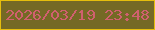 文字の大きさ：5、枠の色：e6be0d、背景の色：756925、文字の色：d0606f 無料ブログパーツのブログ時計