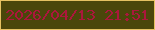 文字の大きさ：2、枠の色：e6c161、背景の色：4b460a、文字の色：ab173c 無料ブログパーツのブログ時計