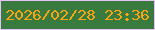 文字の大きさ：2、枠の色：e6c2f8、背景の色：397a3f、文字の色：faa614 無料ブログパーツのブログ時計