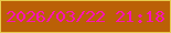 文字の大きさ：2、枠の色：e6cb4d、背景の色：bb6006、文字の色：fd13b6 無料ブログパーツのブログ時計
