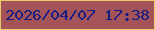 文字の大きさ：3、枠の色：e6cc67、背景の色：a45359、文字の色：161e84 無料ブログパーツのブログ時計
