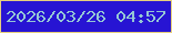 文字の大きさ：1、枠の色：e6cf7e、背景の色：2714d3、文字の色：95c7d4 無料ブログパーツのブログ時計