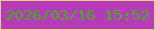 文字の大きさ：4、枠の色：e6cf89、背景の色：b73bb9、文字の色：41b319 無料ブログパーツのブログ時計