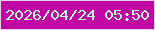 文字の大きさ：2、枠の色：e6d1e7、背景の色：c006a3、文字の色：c0fcd4 無料ブログパーツのブログ時計