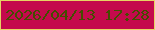 文字の大きさ：3、枠の色：e6d564、背景の色：c40a4c、文字の色：444d00 無料ブログパーツのブログ時計