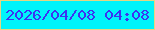 文字の大きさ：1、枠の色：e6d682、背景の色：00f4fa、文字の色：3d33f1 無料ブログパーツのブログ時計