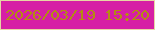 文字の大きさ：2、枠の色：e6d6a5、背景の色：d61fa5、文字の色：b38d11 無料ブログパーツのブログ時計