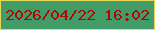文字の大きさ：4、枠の色：e6d859、背景の色：439b68、文字の色：ac0a02 無料ブログパーツのブログ時計