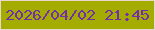 文字の大きさ：1、枠の色：e6d8d1、背景の色：a5ac00、文字の色：732eac 無料ブログパーツのブログ時計