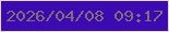 文字の大きさ：1、枠の色：e6dac5、背景の色：3d09b0、文字の色：816e76 無料ブログパーツのブログ時計