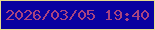 文字の大きさ：5、枠の色：e6dc8c、背景の色：0901a0、文字の色：a84380 無料ブログパーツのブログ時計