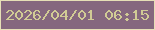文字の大きさ：5、枠の色：e6dfb6、背景の色：85677e、文字の色：d1cb95 無料ブログパーツのブログ時計