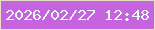文字の大きさ：5、枠の色：e6dfc4、背景の色：c664e0、文字の色：eafaf0 無料ブログパーツのブログ時計