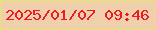 文字の大きさ：5、枠の色：e6e56d、背景の色：f0cfad、文字の色：ec1c22 無料ブログパーツのブログ時計