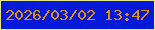 文字の大きさ：3、枠の色：e6e889、背景の色：051ad8、文字の色：e48d0b 無料ブログパーツのブログ時計