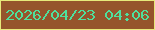 文字の大きさ：1、枠の色：e6e97b、背景の色：95542c、文字の色：4ee09c 無料ブログパーツのブログ時計