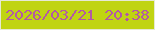 文字の大きさ：2、枠の色：e6e9d5、背景の色：c0d412、文字の色：b359a5 無料ブログパーツのブログ時計