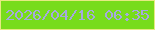 文字の大きさ：4、枠の色：e6ea82、背景の色：78dc1b、文字の色：a5a9de 無料ブログパーツのブログ時計