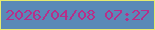 文字の大きさ：5、枠の色：e6eb6f、背景の色：5a89b7、文字の色：b72f89 無料ブログパーツのブログ時計