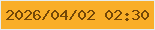 文字の大きさ：1、枠の色：e6eced、背景の色：f9ae28、文字の色：744707 無料ブログパーツのブログ時計
